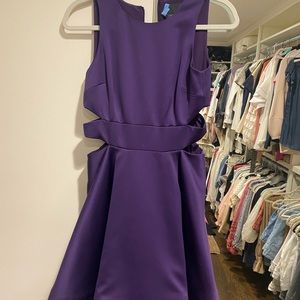 Cynthia Rowley purple cutout dress